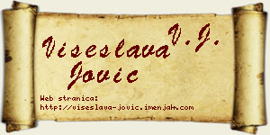Višeslava Jović vizit kartica